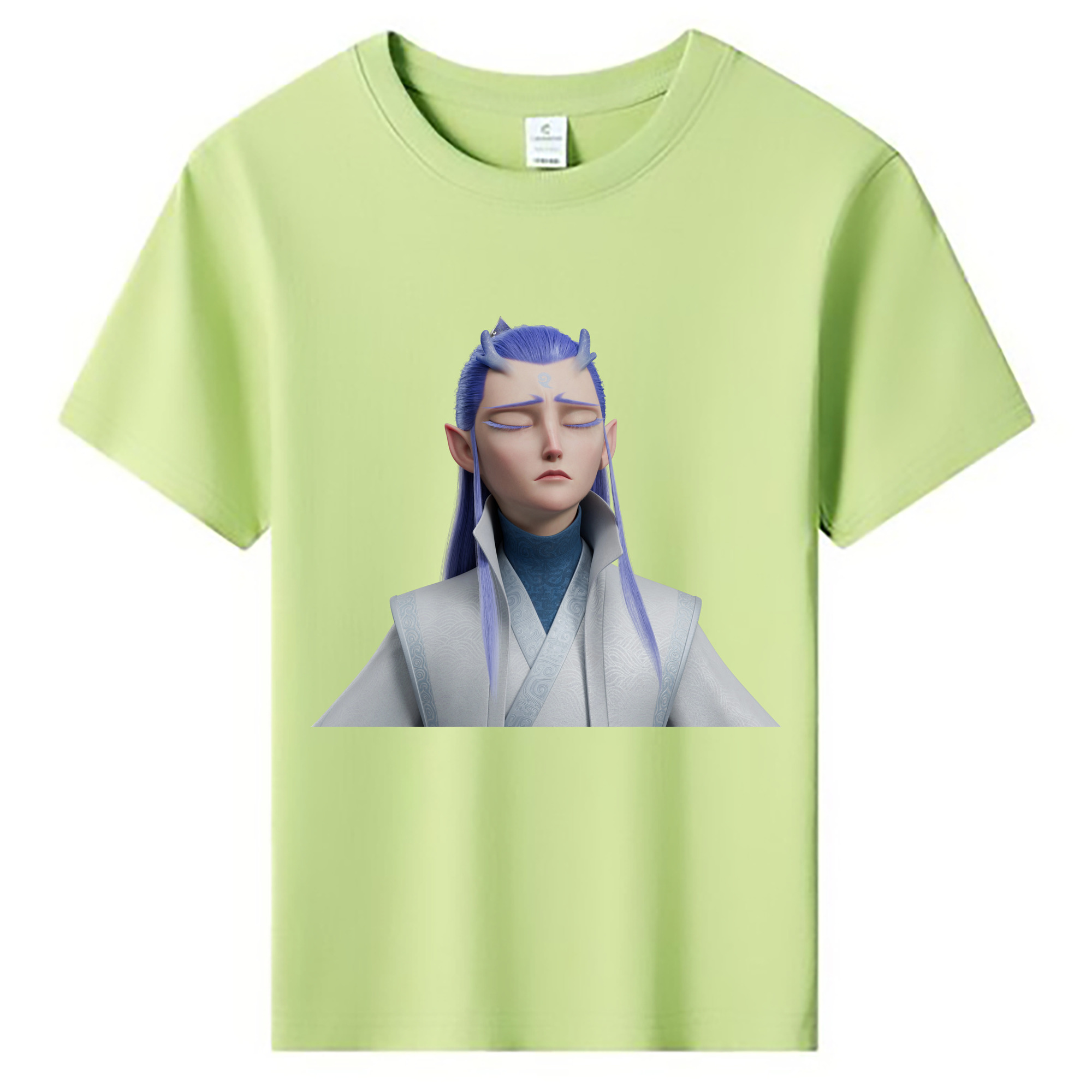 （画像用） Ne Zha 2 ナタ 魔童の大暴れ 綿100％キッズTシャツ（フロントプリント）